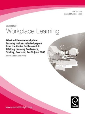 cover image of Journal of Workplace Learning, Volume 18, Issue 6